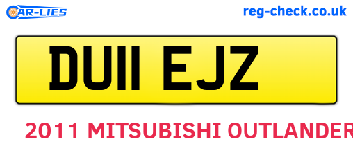 DU11EJZ are the vehicle registration plates.