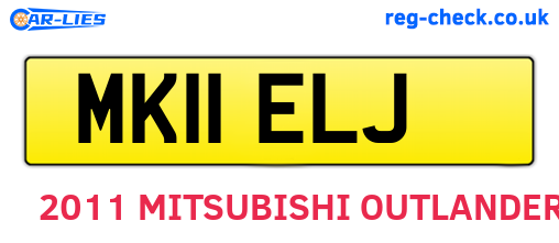 MK11ELJ are the vehicle registration plates.