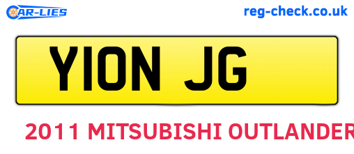 Y10NJG are the vehicle registration plates.
