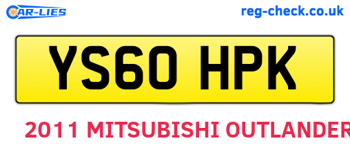YS60HPK are the vehicle registration plates.