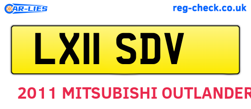 LX11SDV are the vehicle registration plates.