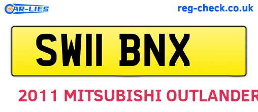 SW11BNX are the vehicle registration plates.
