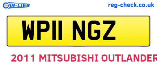 WP11NGZ are the vehicle registration plates.