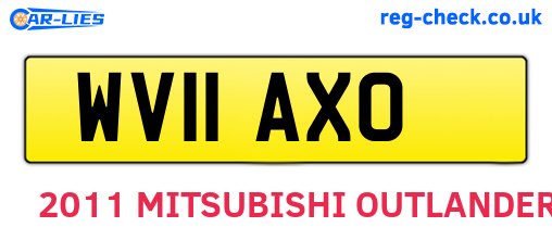 WV11AXO are the vehicle registration plates.