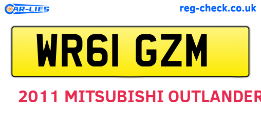 WR61GZM are the vehicle registration plates.