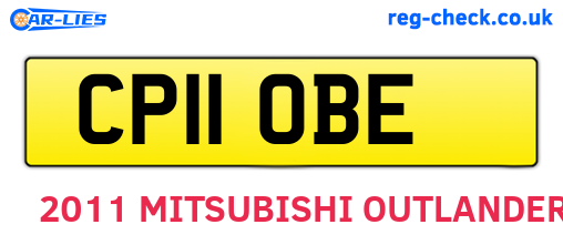CP11OBE are the vehicle registration plates.