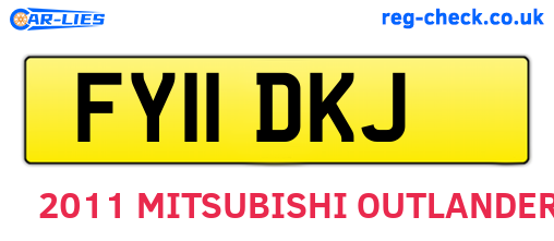 FY11DKJ are the vehicle registration plates.