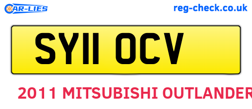 SY11OCV are the vehicle registration plates.