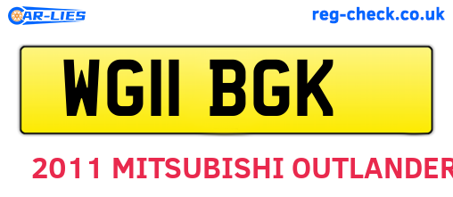 WG11BGK are the vehicle registration plates.