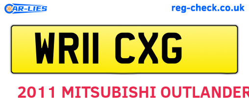 WR11CXG are the vehicle registration plates.