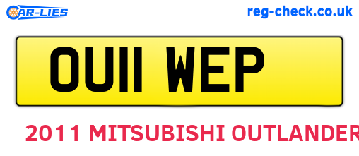 OU11WEP are the vehicle registration plates.