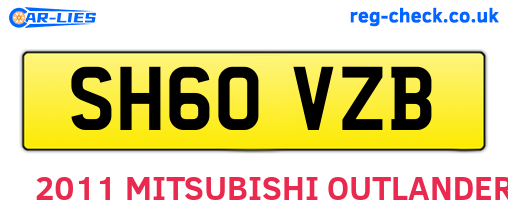 SH60VZB are the vehicle registration plates.