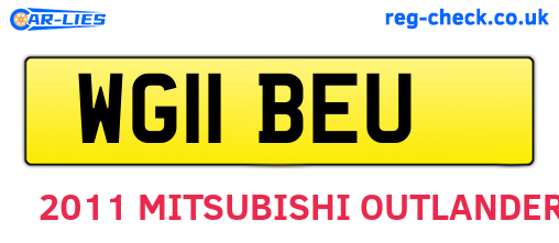 WG11BEU are the vehicle registration plates.