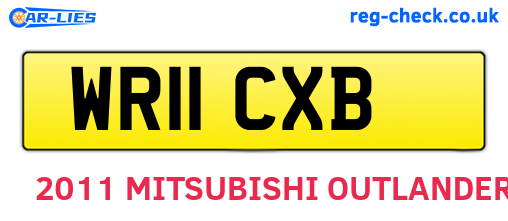 WR11CXB are the vehicle registration plates.