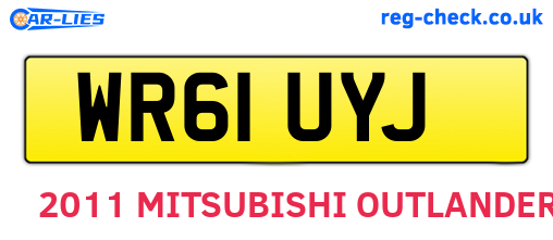 WR61UYJ are the vehicle registration plates.