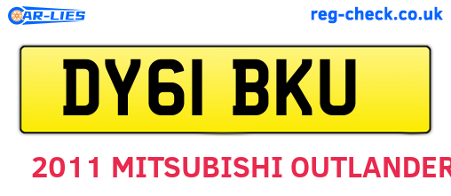 DY61BKU are the vehicle registration plates.