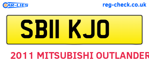 SB11KJO are the vehicle registration plates.