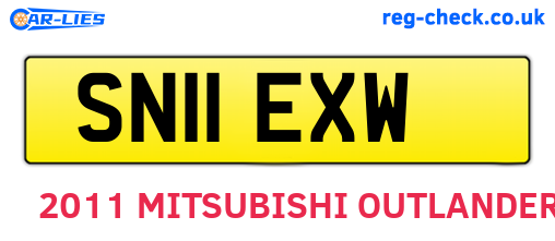 SN11EXW are the vehicle registration plates.
