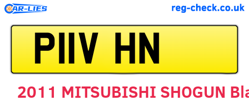 P11VHN are the vehicle registration plates.