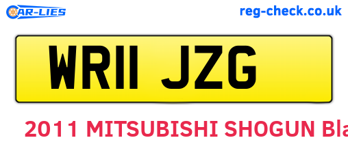 WR11JZG are the vehicle registration plates.