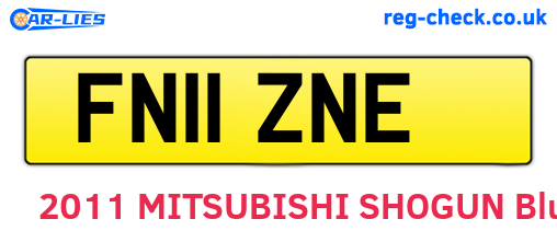 FN11ZNE are the vehicle registration plates.