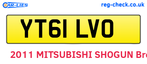 YT61LVO are the vehicle registration plates.