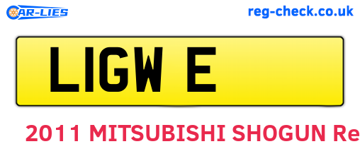 L1GWE are the vehicle registration plates.