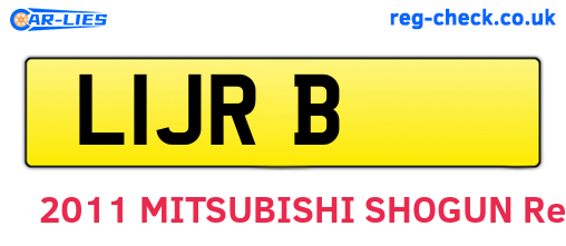 L1JRB are the vehicle registration plates.