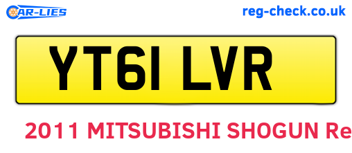 YT61LVR are the vehicle registration plates.