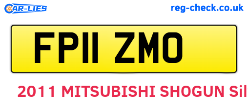 FP11ZMO are the vehicle registration plates.