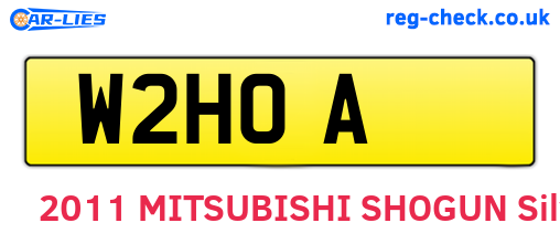 W2HOA are the vehicle registration plates.
