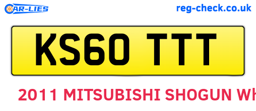 KS60TTT are the vehicle registration plates.