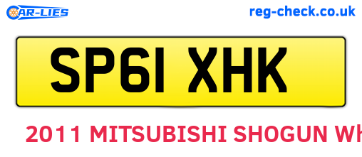SP61XHK are the vehicle registration plates.