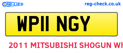 WP11NGY are the vehicle registration plates.