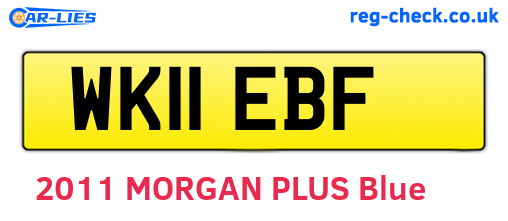 WK11EBF are the vehicle registration plates.