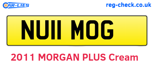 NU11MOG are the vehicle registration plates.