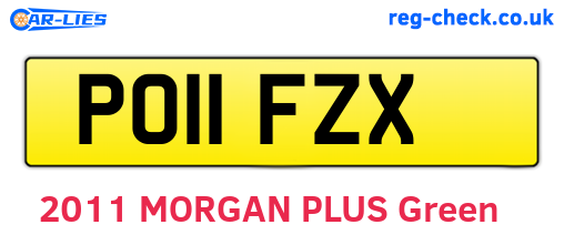 PO11FZX are the vehicle registration plates.