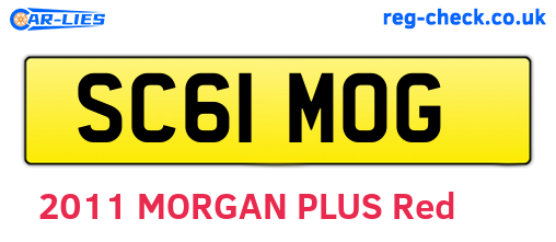 SC61MOG are the vehicle registration plates.