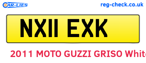 NX11EXK are the vehicle registration plates.