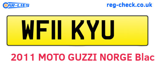 WF11KYU are the vehicle registration plates.