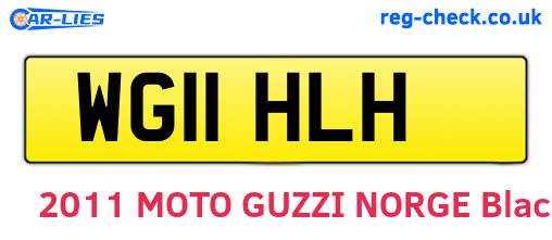 WG11HLH are the vehicle registration plates.