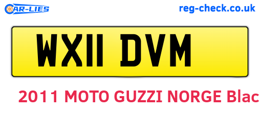WX11DVM are the vehicle registration plates.