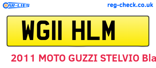 WG11HLM are the vehicle registration plates.