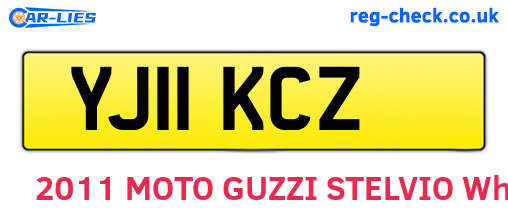 YJ11KCZ are the vehicle registration plates.