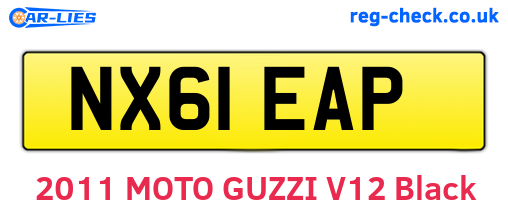 NX61EAP are the vehicle registration plates.