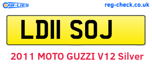 LD11SOJ are the vehicle registration plates.