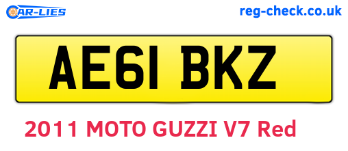 AE61BKZ are the vehicle registration plates.