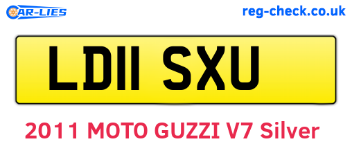 LD11SXU are the vehicle registration plates.