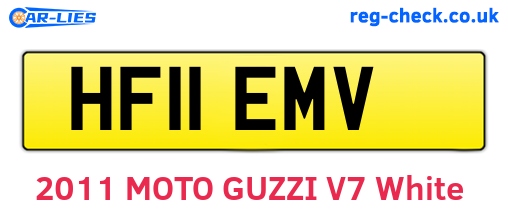 HF11EMV are the vehicle registration plates.
