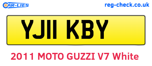 YJ11KBY are the vehicle registration plates.